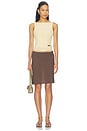 view 5 of 5 Double Layer Sleeveless Mesh Top in Butter