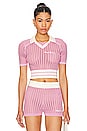 view 1 of 5 Cropped Sports Top in Blush