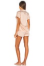 view 3 of 3 Grace Short Piping PJ Set in Peach