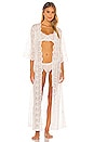 view 1 of 4 Brigitte Lace Robe in White