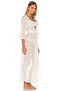 view 3 of 4 Brigitte Lace Robe in White