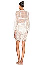view 4 of 4 Autumn Short Lace Robe in White