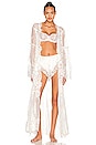 view 1 of 4 Georgina Long Lace Robe in White