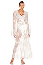view 2 of 4 Georgina Long Lace Robe in White