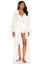 view 2 of 6 Avril Linen Frill Robe in White