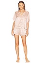 view 1 of 3 Kiralee Luxury Satin Short Pyjama Set in Dusty Rose