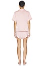 view 3 of 4 PYJAMA GRACE in Blush With White Piping