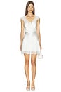 view 1 of 4 ROBE CARACO DENTELLE AMBA in White