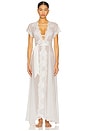 view 2 of 5 Farrah Long Lace Robe in Ivory