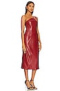 view 2 of 4 x REVOLVE Bordeaux Faux Leather Midi Dress in Red