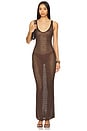 view 1 of 4 x REVOLVE Emilee Maxi Knit Dress in Chocolate Brown