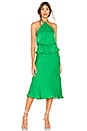 view 1 of 3 VESTIDO HALTER A MEDIA PIERNA VERDE KATRIEN in Kelly Green