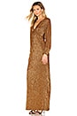 view 2 of 4 ROBE DE SOIRÉE À MANCHES LONGUES ALIN in Bronze