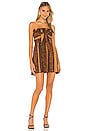 view 1 of 3 x REVOLVE Neela Mini Dress in Brown Animal Stripe