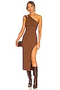 view 1 of 4 VESTIDO MIDI SAMIR in Cocoa Brown