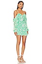 view 2 of 3 x REVOLVE Tanya Mini Dress in Green & Ivory Floral