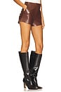 view 2 of 6 x REVOLVE Demi Faux Leather Short in Chocolate Brown