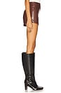 view 3 of 6 x REVOLVE Demi Faux Leather Short in Chocolate Brown