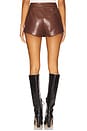 view 4 of 6 x REVOLVE Demi Faux Leather Short in Chocolate Brown