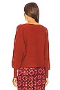 view 3 of 4 Winifred Wide Neck Sweater in Burnt Orange