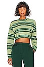 view 1 of 4 Kinley Cropped Pullover in Green Multi