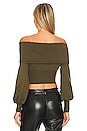 view 3 of 4 X REVOLVE Chey Off Shoulder Sweater in Dark Olive