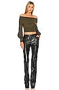 view 4 of 4 X REVOLVE Chey Off Shoulder Sweater in Dark Olive