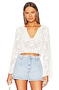 view 1 of 4 x REVOLVE Kameli Pointelle Cropped Sweater in Ivory
