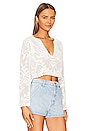 view 2 of 4 x REVOLVE Kameli Pointelle Cropped Sweater in Ivory