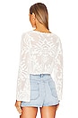 view 3 of 4 x REVOLVE Kameli Pointelle Cropped Sweater in Ivory