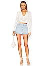 view 4 of 4 x REVOLVE Kameli Pointelle Cropped Sweater in Ivory