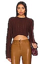 view 1 of 4 x REVOLVE Abia Cropped Cable Sweater in Dark Brown