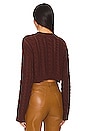 view 3 of 4 x REVOLVE Abia Cropped Cable Sweater in Dark Brown