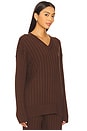 view 2 of 4 x REVOLVE Irvina Ribbed V Neck in Chocolate Brown