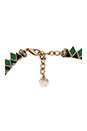 view 3 of 3 House of Harlow Wren Feather Collar in Gold & Malachite
