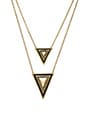 view 2 of 3 House of Harlow Teepee Triangle Necklace in Gold & Ivory