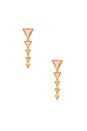 view 1 of 3 PENDIENTES LARGOS METEORA in Gold & Rose Quartz