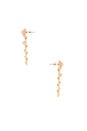 view 2 of 3 PENDIENTES LARGOS METEORA in Gold & Rose Quartz