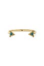 view 1 of 2 House of Harlow Native Legend Cuff in Gold & Turquoise
