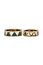 view 1 of 3 House of Harlow Peak To Peak Ring Set in Gold & Turquoise