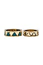 view 2 of 3 House of Harlow Peak To Peak Ring Set in Gold & Turquoise