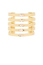 view 1 of 3 House of Harlow The Flip Side Statement Cuff in Gold & Rose Quartz