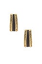 view 1 of 2 Helicon Statement Earrings in Gold & Black