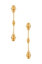 view 2 of 3 House of Harlow Honeycomb Drop Earrings in Gold