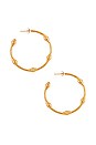 view 3 of 3 House of Harlow Honeycomb Hoop Earrings in Gold