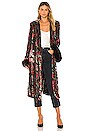 view 1 of 5 x REVOLVE Bentley Boudoir Fur Trim Jacket in Noir Floral Multi