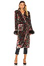 view 2 of 5 x REVOLVE Bentley Boudoir Fur Trim Jacket in Noir Floral Multi
