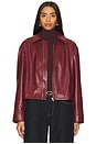 view 1 of 5 x REVOLVE Rapha Faux Leather Jacket in Burgundy