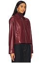 view 3 of 5 x REVOLVE Rapha Faux Leather Jacket in Burgundy