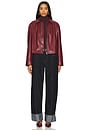 view 5 of 5 x REVOLVE Rapha Faux Leather Jacket in Burgundy